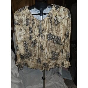Fresh Shirt 3X. On Or Off Shoulder Animal Print. Trendy,vintage,loose. ...‎